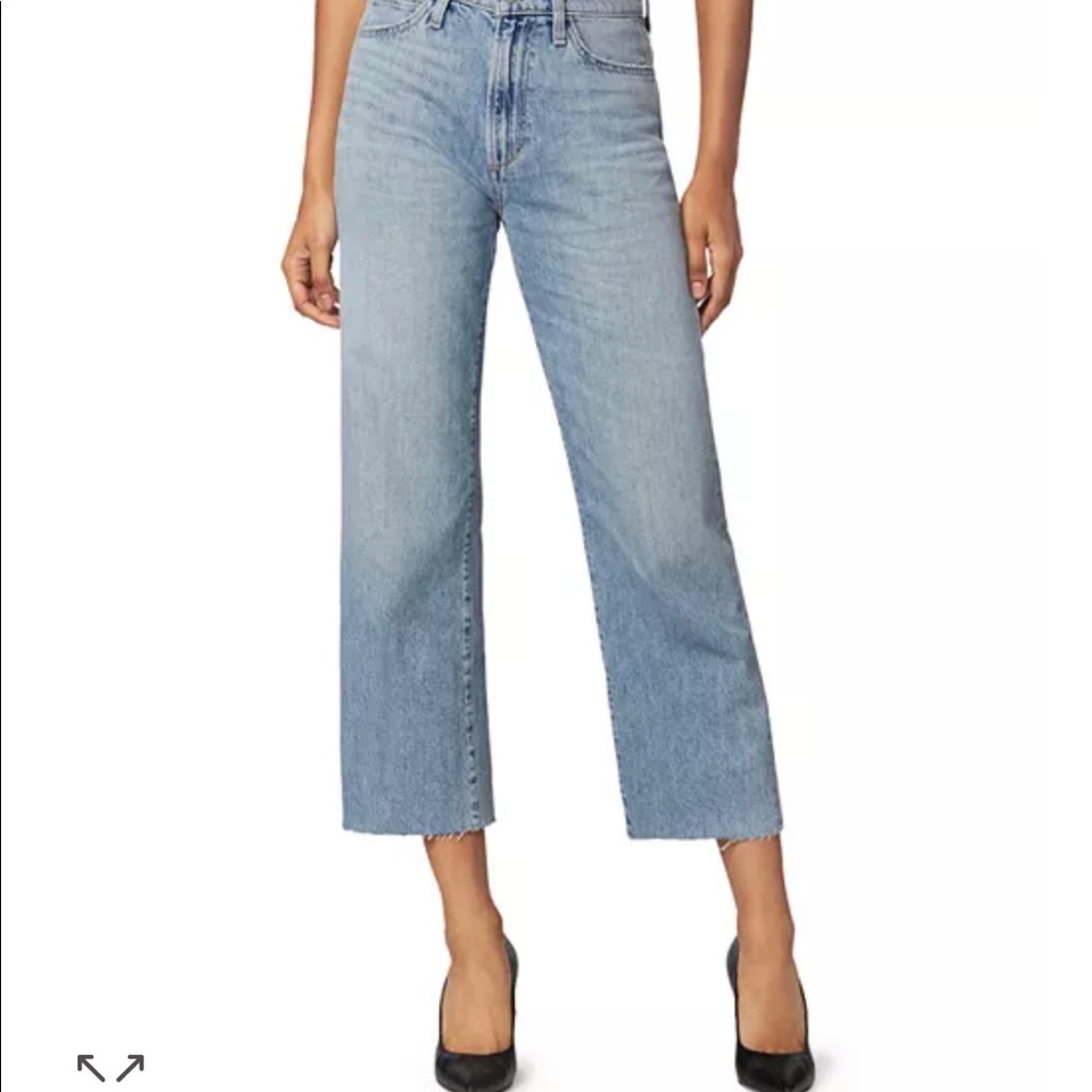 🔥 Joe’s jeans Blake high rise wide leg crop raw hem 31